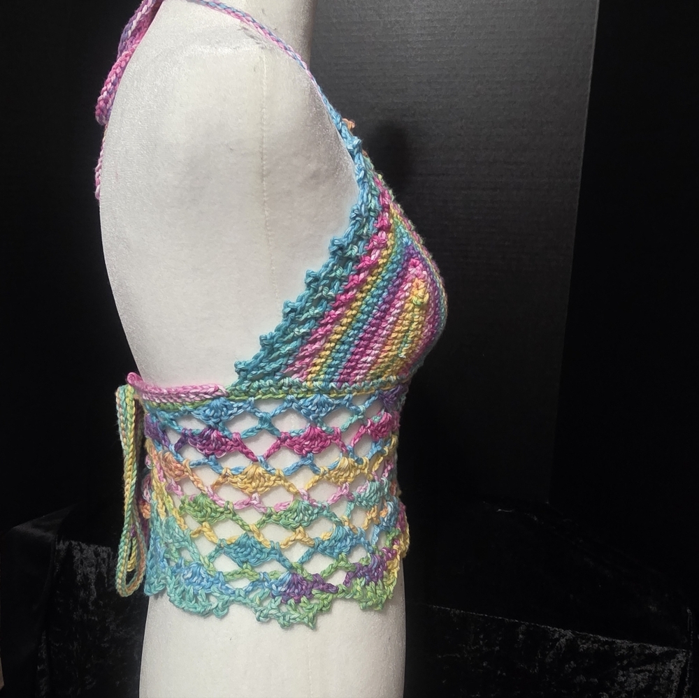 Festival Crocheted Halter Top - Picture 7 of 11